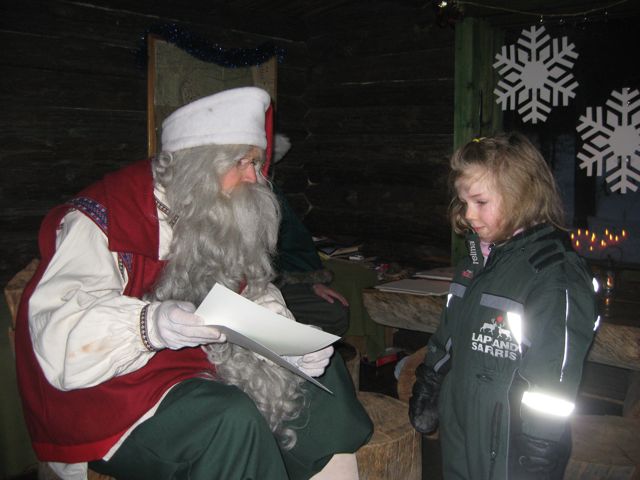 Santa Reads Emily's Christmas List